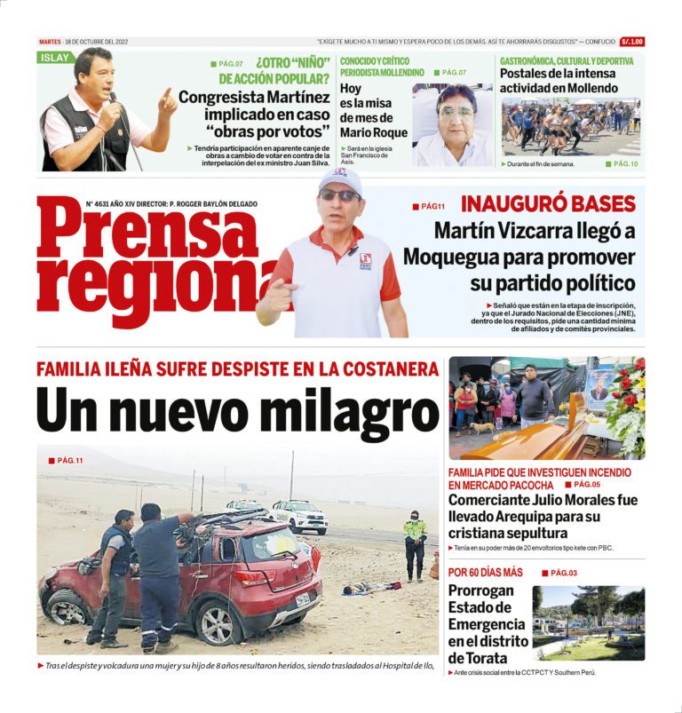 La Prensa Regional – Martes 18 de octubre de 2022