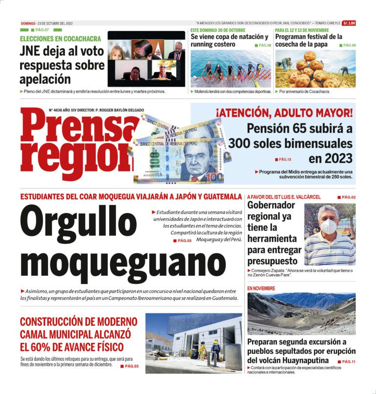 La Prensa Regional – Domingo 23 octubre de 2022