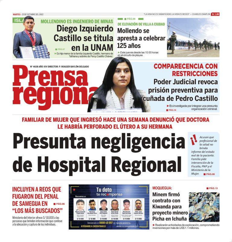 La Prensa Regional – Martes 25 octubre de 2022