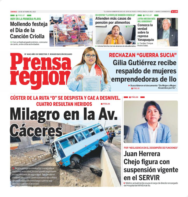 La Prensa Regional – Domingo 30 de octubre de 2022