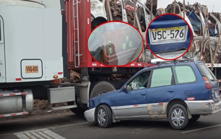 Matarani: conductor de Station Wagon impacta a camión