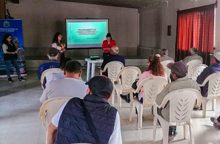 Realizan charlas sobre formalización y titulación de predios agrícolas