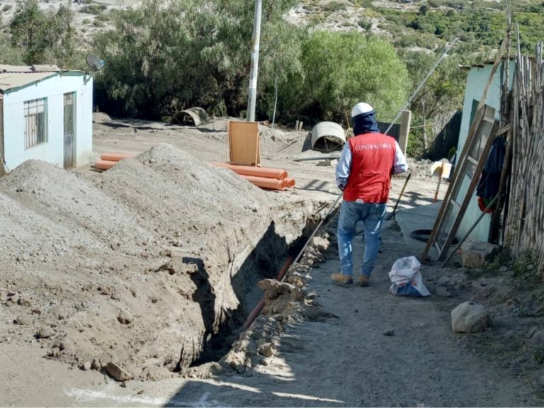 Contraloría alerta atrasos injustificados en obra de agua y alcantarillado en Omate