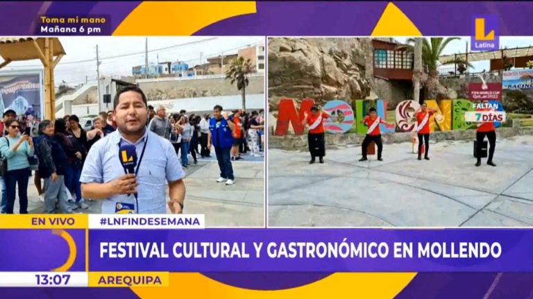 Canal televisivo Latina proyecta a Mollendo como destino turístico del sur del país