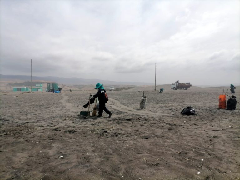Realizan limpieza en la playa Motobomba de Deán Valdivia