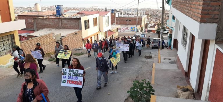 Marcha: Pobladores de Villa Lourdes exigen centro de salud