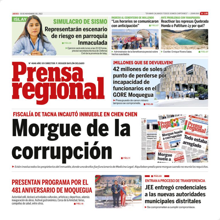 La Prensa Regional – Jueves 03 de noviembre de 2022