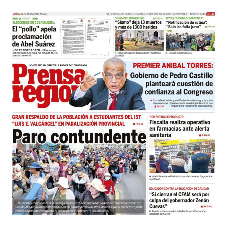 La Prensa Regional – Miércoles 09 de noviembre de 2022