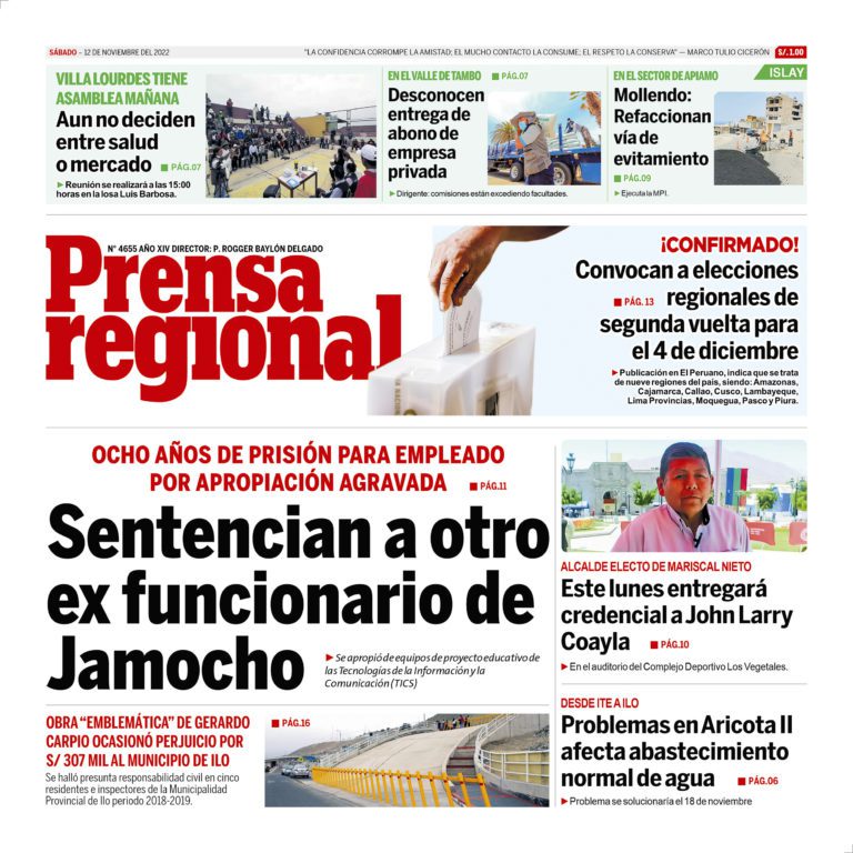 La Prensa Regional – Sábado 12 de noviembre de 2022