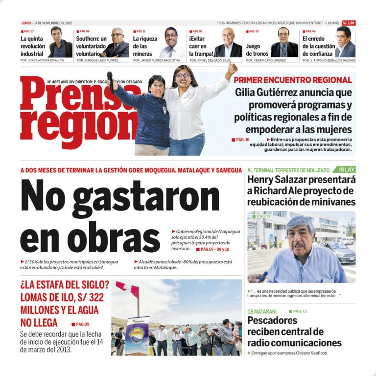 La Prensa Regional – Lunes 14 de noviembre de 2022