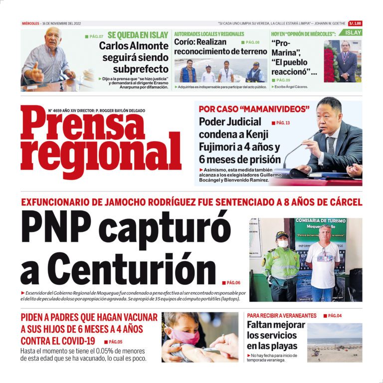 La Prensa Regional – Miércoles 16 de noviembre de 2022