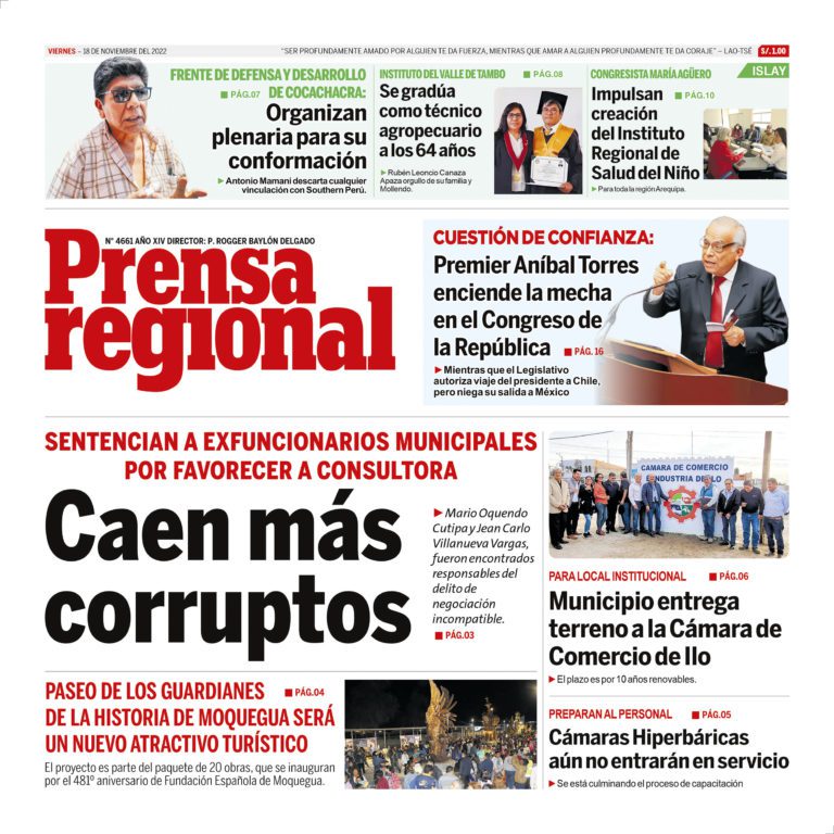 La Prensa Regional – Viernes 18 de noviembre de 2022