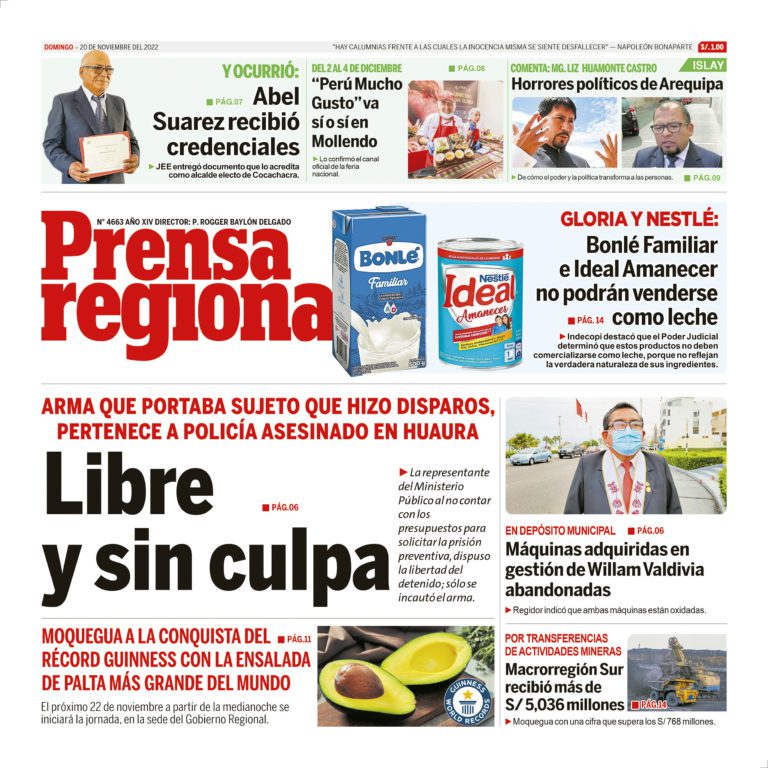 La Prensa Regional – Domingo 20 de noviembre de 2022