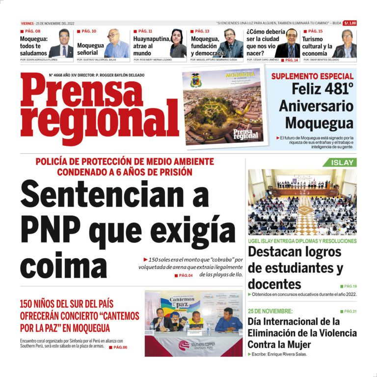 La Prensa Regional – Viernes 25 de noviembre de 2022