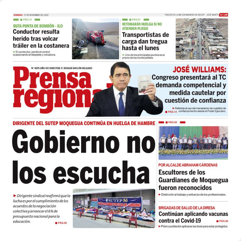 La Prensa Regional – Domingo 27 de noviembre de 2022