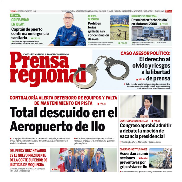 La Prensa Regional – Viernes 02 diciembre de 2022