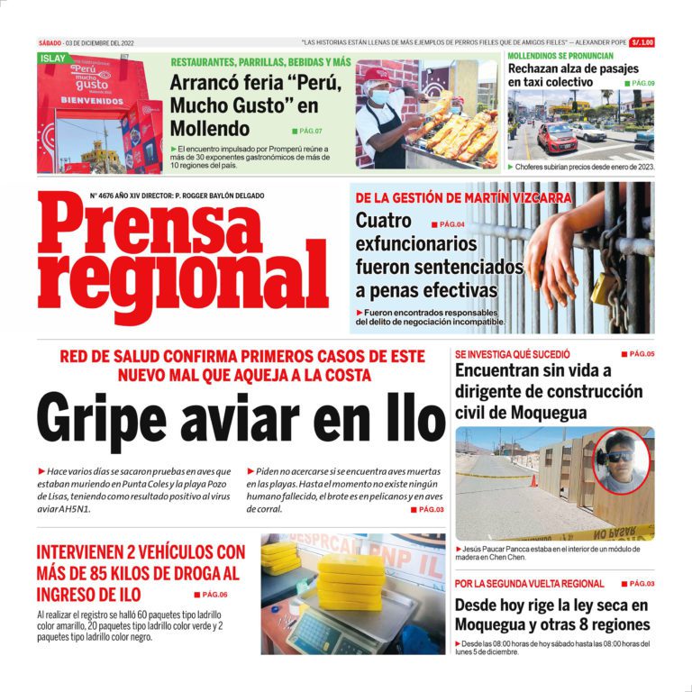 La Prensa Regional – Sábado 03 diciembre de 2022