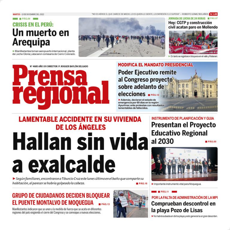 La Prensa Regional – Martes 13 de diciembre de 2022