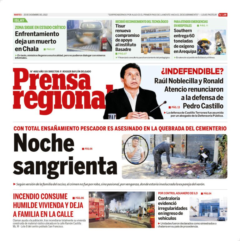La Prensa Regional – Martes 20 de diciembre de 2022