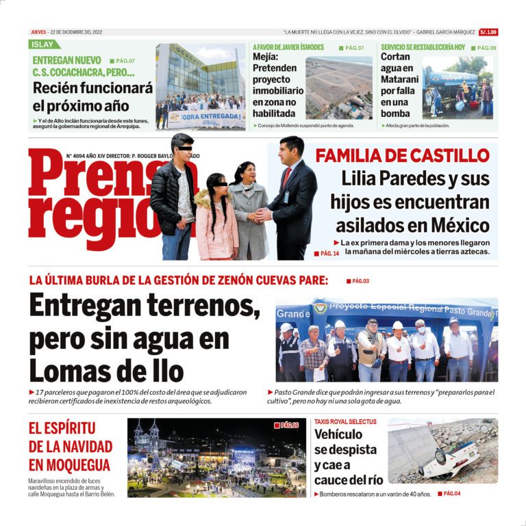 La Prensa Regional – Jueves 22 de diciembre de 2022