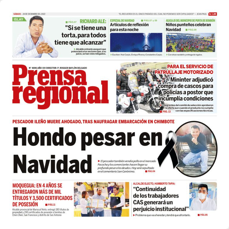 La Prensa Regional – Sábado 24 de diciembre de 2022