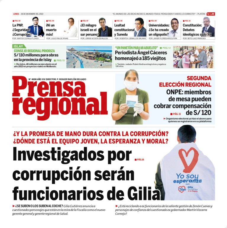 La Prensa Regional – Lunes 26 de diciembre de 2022