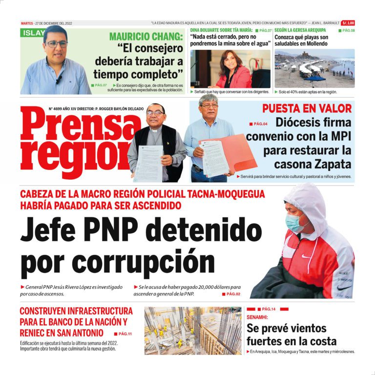 La Prensa Regional – Martes 27 de diciembre de 2022
