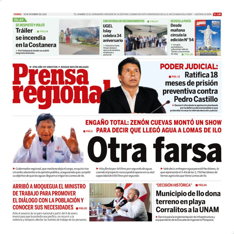 La Prensa Regional – Viernes 30 de diciembre de 2022