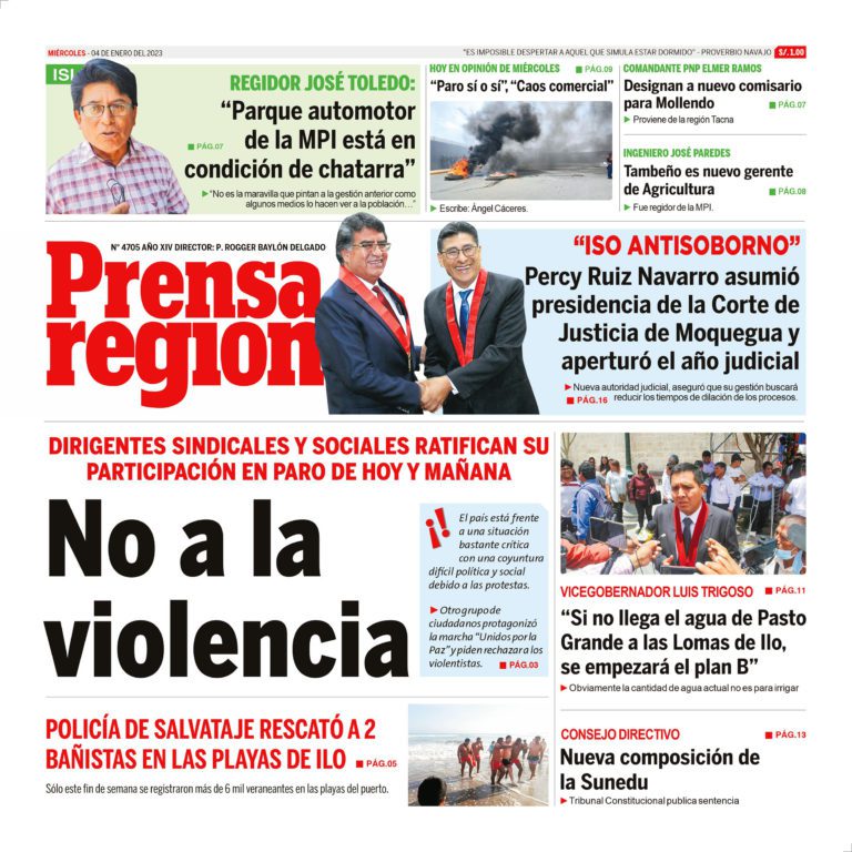La Prensa Regional – Miércoles 04 de enero de 2023