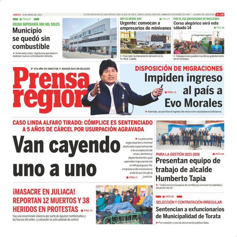 La Prensa Regional – Martes 10 de enero de 2023