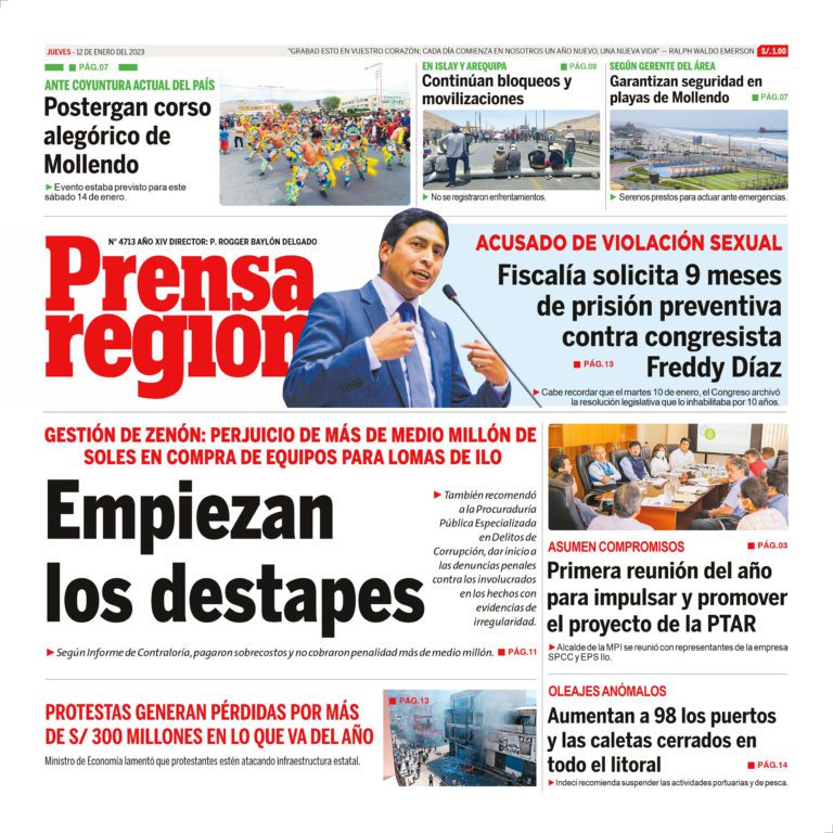 La Prensa Regional – Jueves 12 de enero de 2023