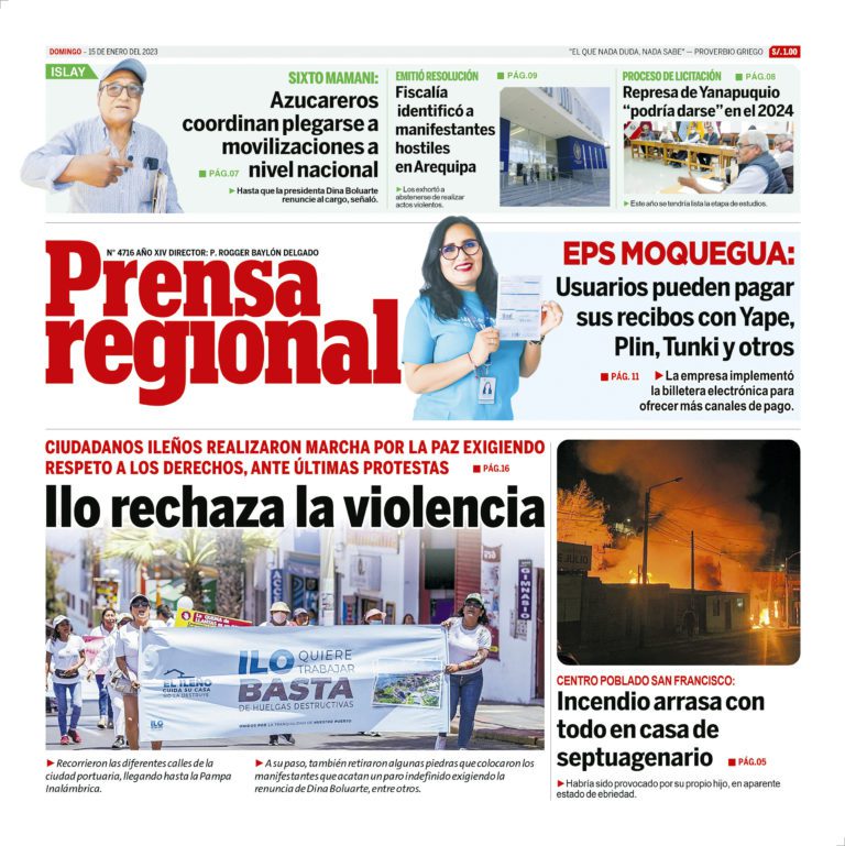 La Prensa Regional – Domingo 15 de enero de 2023