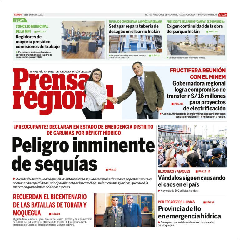 La Prensa Regional – Sábado 21 de enero de 2023