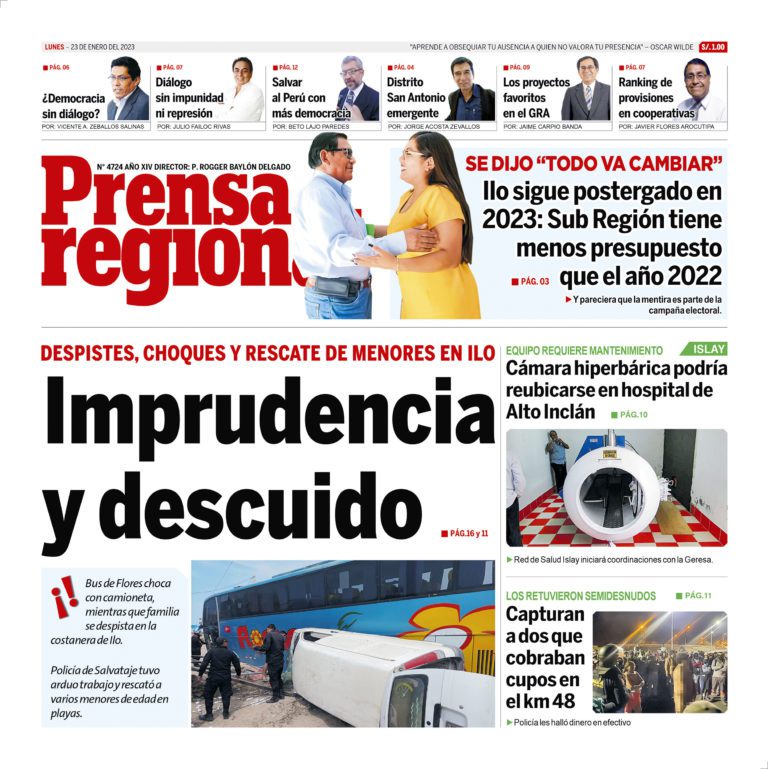 La Prensa Regional – Lunes 23 de enero de 2023