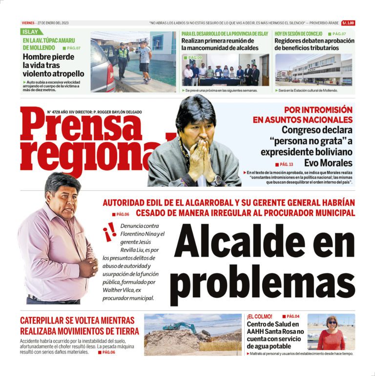 La Prensa Regional – Viernes 27 de enero de 2023