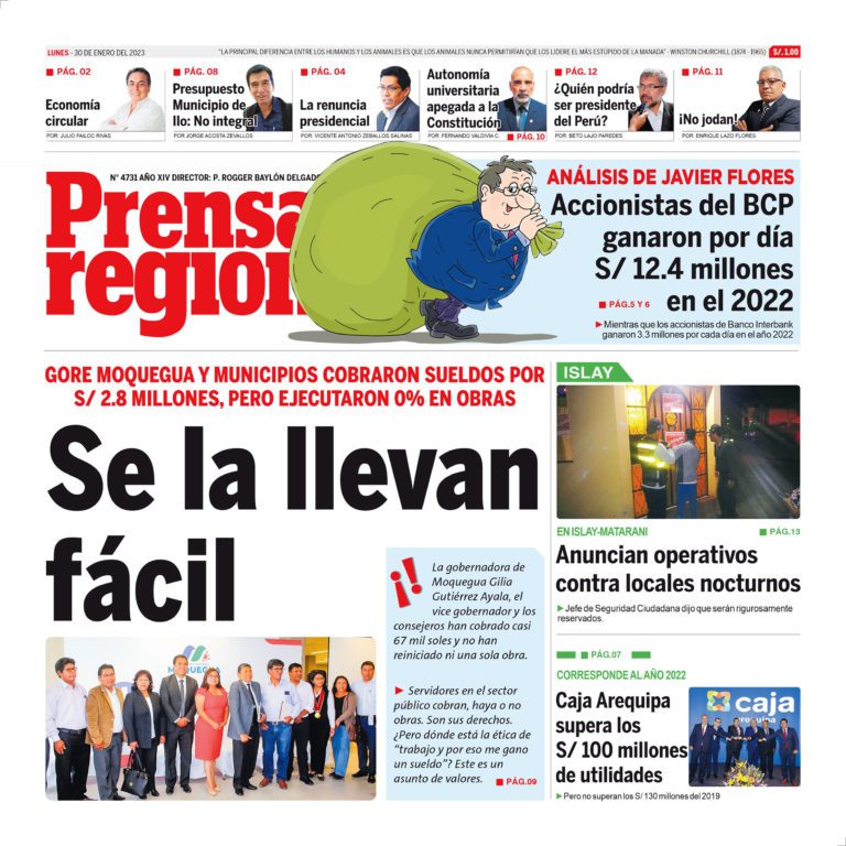La Prensa Regional – Lunes 30 de enero de 2023