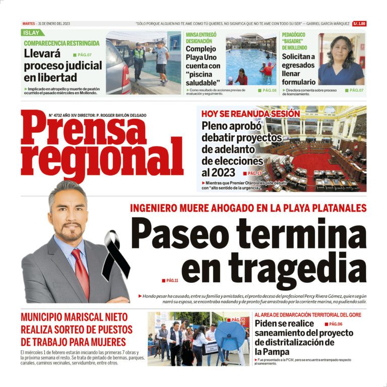 La Prensa Regional – Martes 31 de enero de 2023