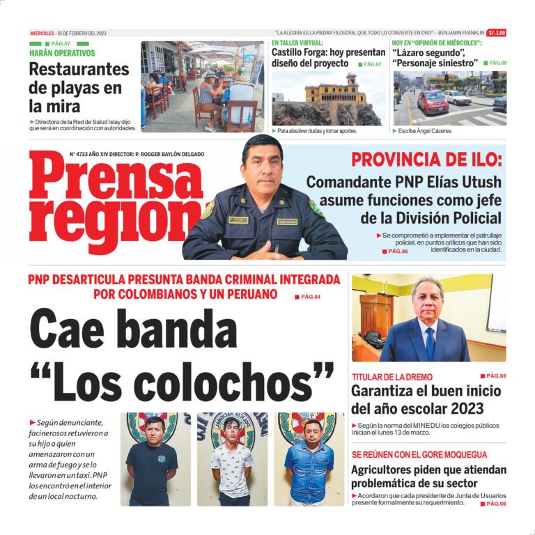 La Prensa Regional – Miércoles 01 de febrero de 2023