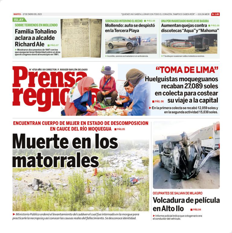 La Prensa Regional – Martes 17 de enero de 2023