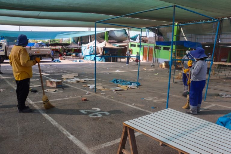 Cocachacra: realizan jornada de limpieza en campo ferial