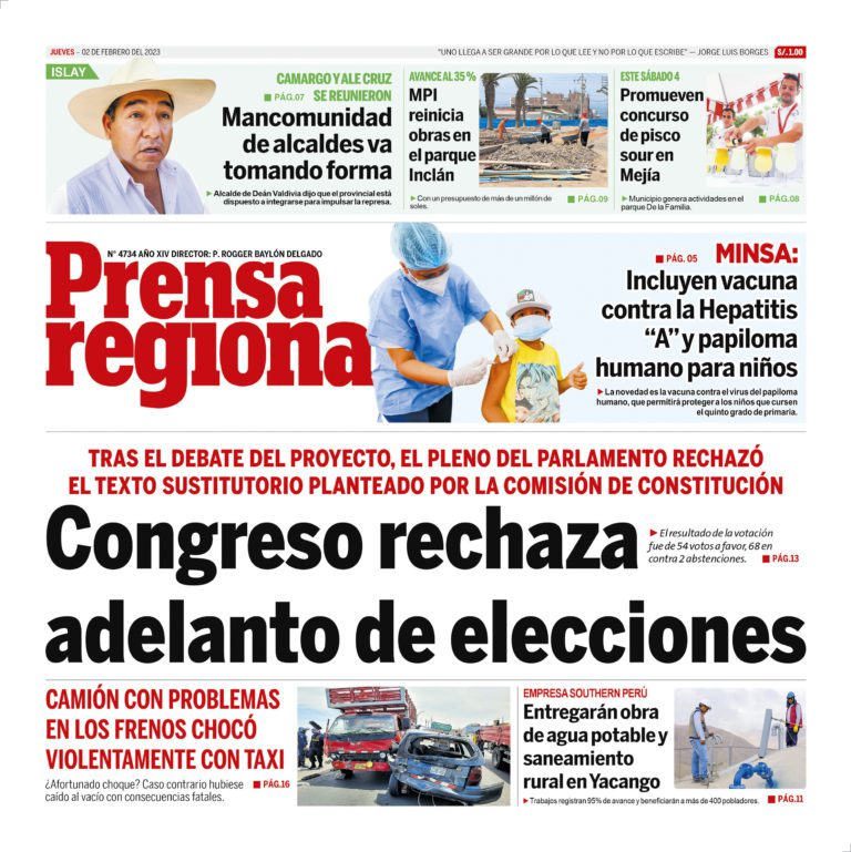 La Prensa Regional – Jueves 02 de febrero de 2023