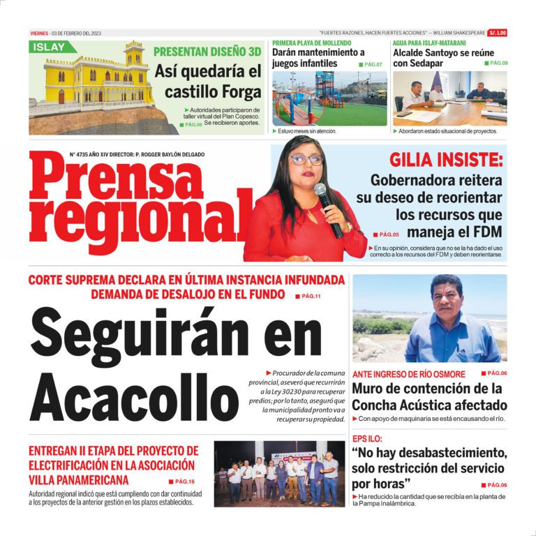 La Prensa Regional – Viernes 03 de febrero de 2023