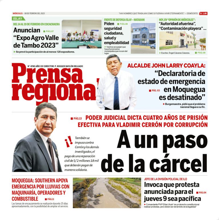 La Prensa Regional – Miercoles 08 de febrero de 2023