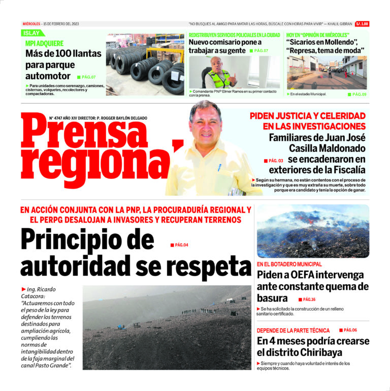 La Prensa Regional – Miercoles 15 de febrero de 2023