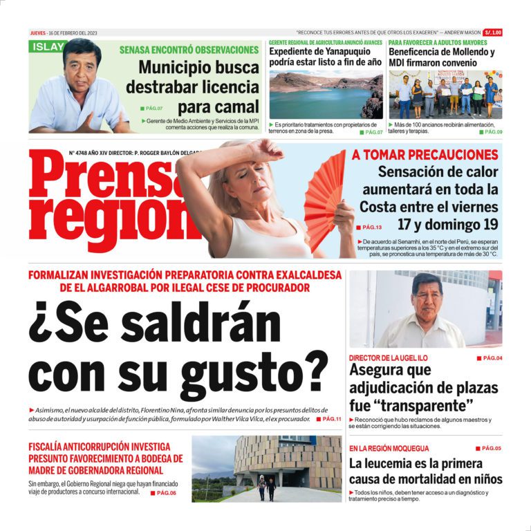 La Prensa Regional – Jueves 16 de febrero de 2023