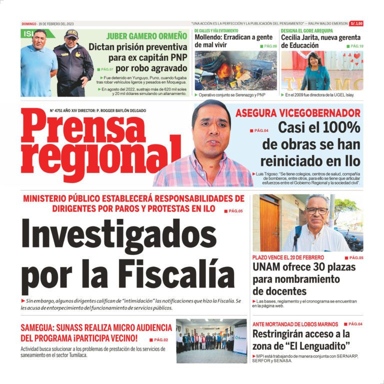 La Prensa Regional – Domingo 19 de febrero de 2023