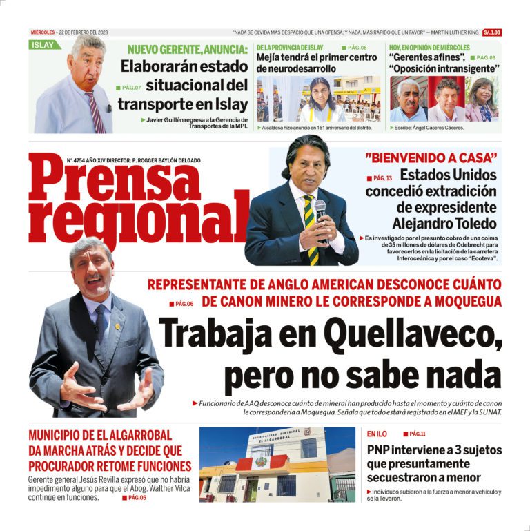 La Prensa Regional – Miércoles 22 de febrero de 2023