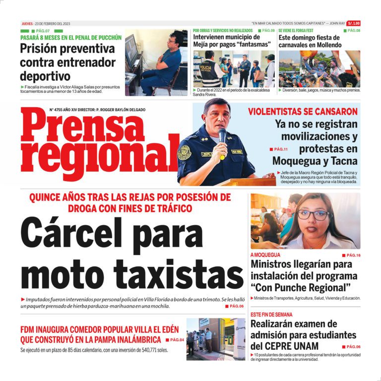 La Prensa Regional – Jueves 23 de febrero de 2023