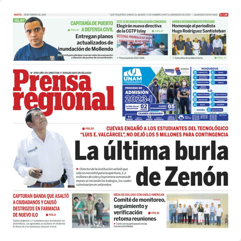 La Prensa Regional – Martes 28 de febrero de 2023