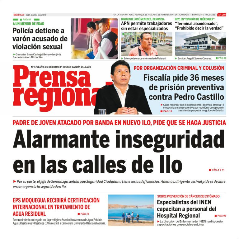 La Prensa Regional – Miércoles 01 de marzo de 2023
